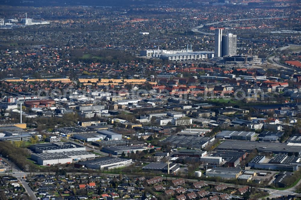 Kopenhagen from the bird's eye view: Industrial and commercial area in destrict Herlev in Copenhagen in Denmark