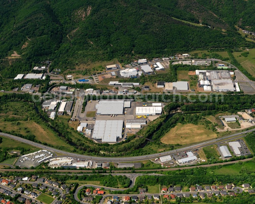 Idar-Oberstein from above - Industry - and business park - On the cross, in Idar-Oberstein in Rhineland-Palatinate