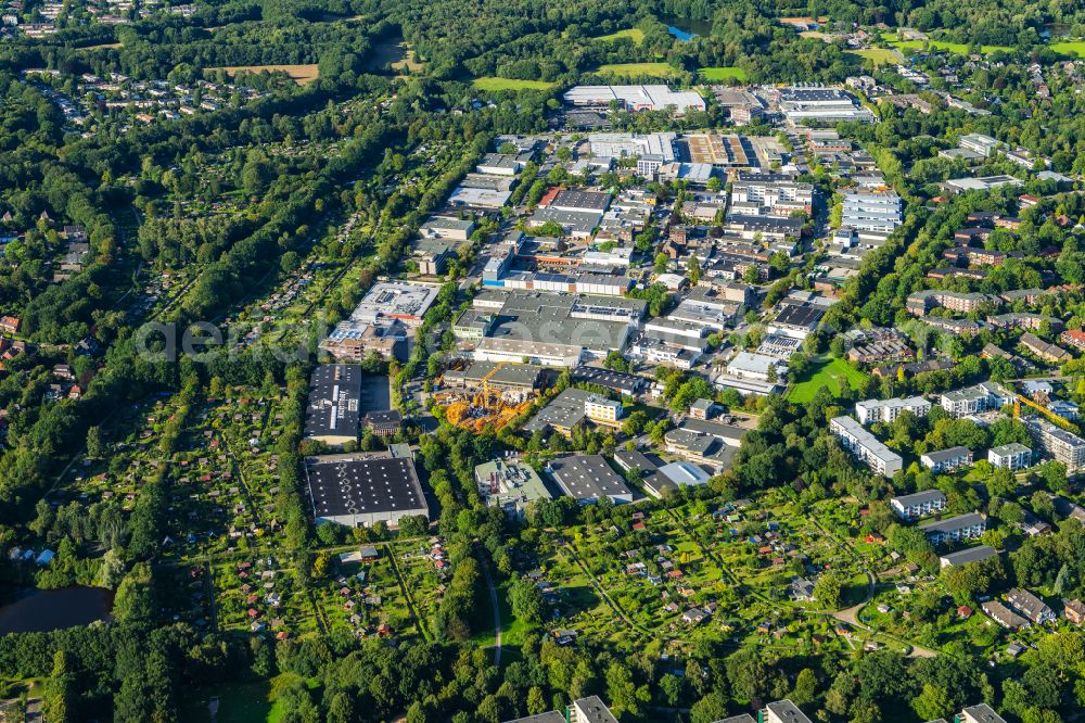 Hamburg from above - Industrial and commercial area Langenhorn in Hamburg, Germany