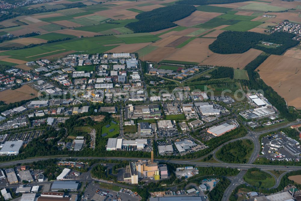 Lengfeld from the bird's eye view: Industrial and commercial area in Lengfeld in the state Bavaria, Germany