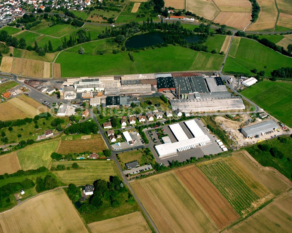 Aerial image Mainzlar - Industrial and commercial area in Mainzlar in the state Hesse, Germany