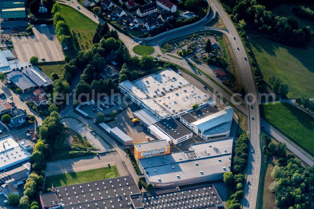 Aerial photograph Maulburg - Industrial and commercial area Busch Vacuum in Maulburg in the state Baden-Wurttemberg, Germany