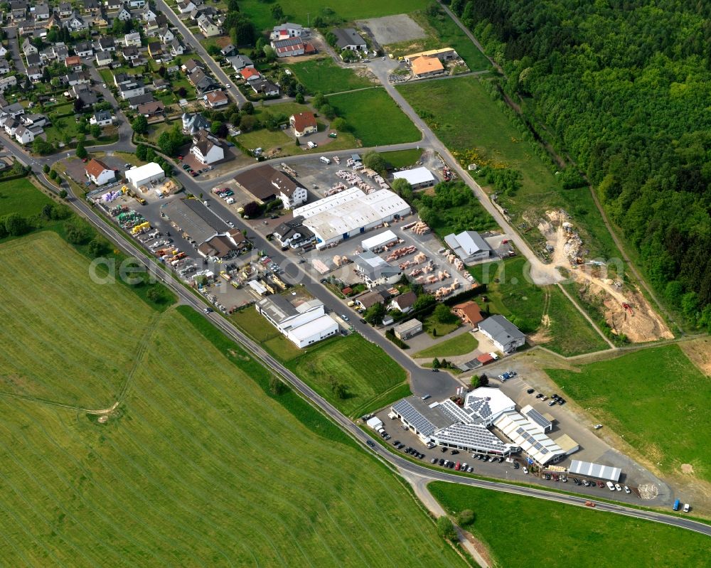 Nauort from the bird's eye view: Industrial and commercial area in Nauort in the state Rhineland-Palatinate