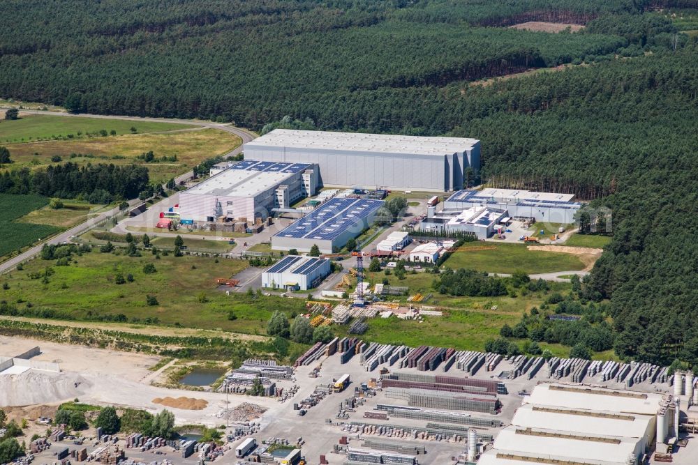 Aerial image Niemegk - Industrial and commercial area Niemegk in Niemegk in the state Brandenburg, Germany