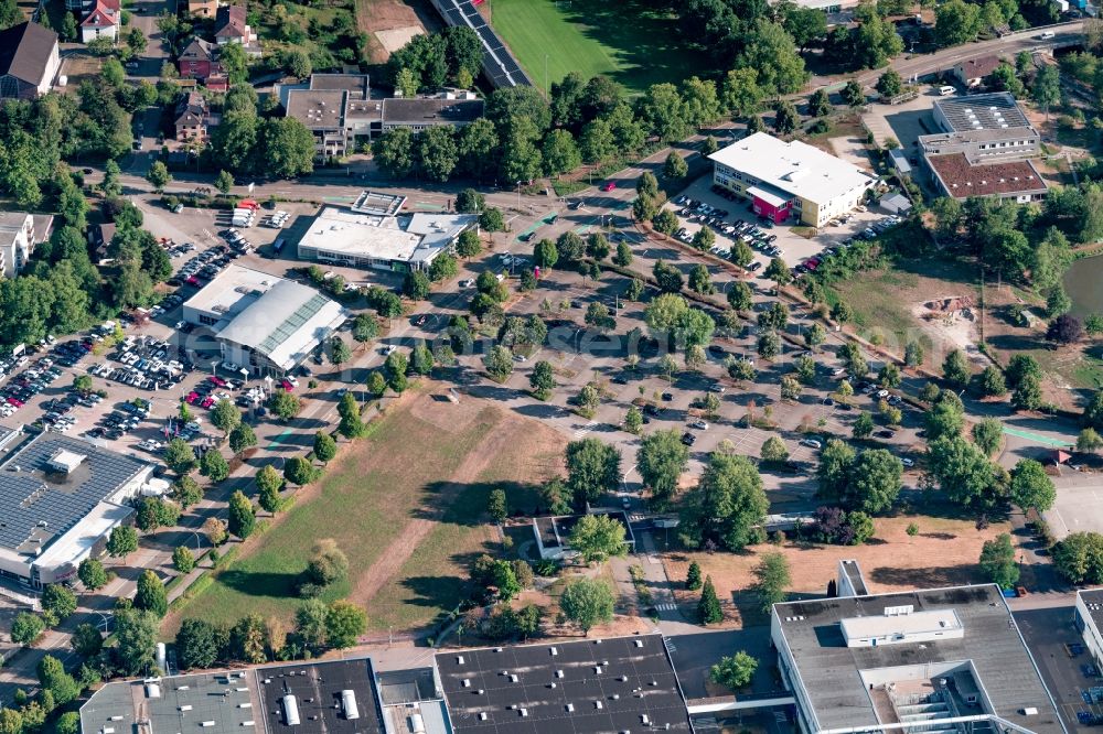 Aerial photograph Offenburg - Industrial and commercial area Tesa factory in Offenburg in the state Baden-Wurttemberg, Germany