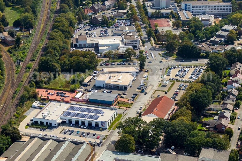 Aerial image Dinslaken - Industrial and commercial area Am Alten Drahtwerk in the district Eppinghoven in Dinslaken in the state North Rhine-Westphalia, Germany