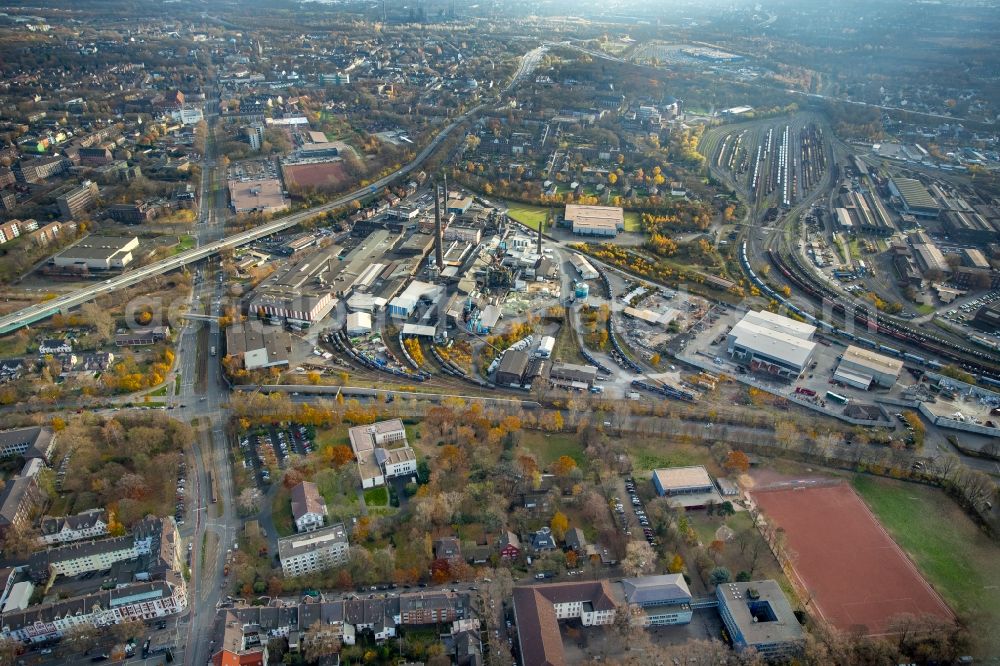 Aerial photograph Duisburg - Industrial and commercial area Grillo-Werke AG in the district Hamborn in Duisburg in the state North Rhine-Westphalia