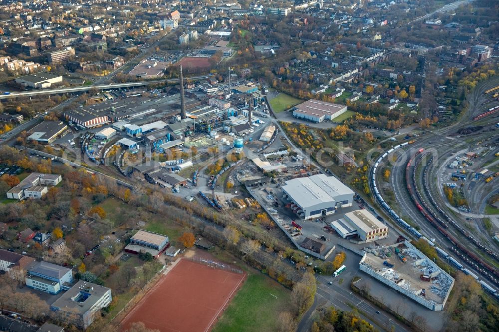 Aerial photograph Duisburg - Industrial and commercial area Grillo-Werke AG in the district Hamborn in Duisburg in the state North Rhine-Westphalia