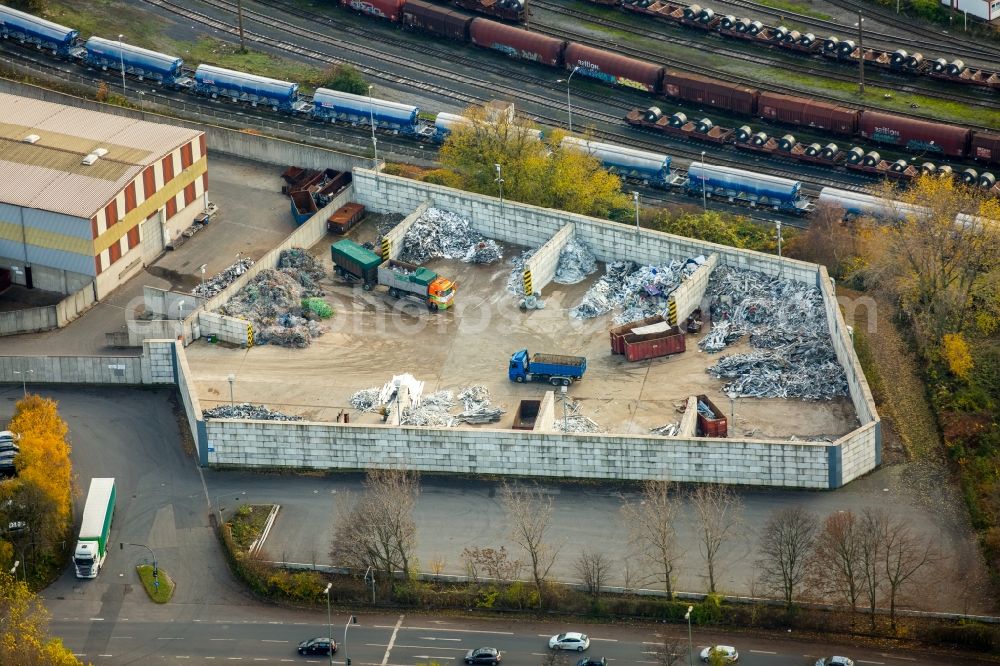 Aerial image Duisburg - Industrial and commercial area Grillo-Werke AG in the district Hamborn in Duisburg in the state North Rhine-Westphalia