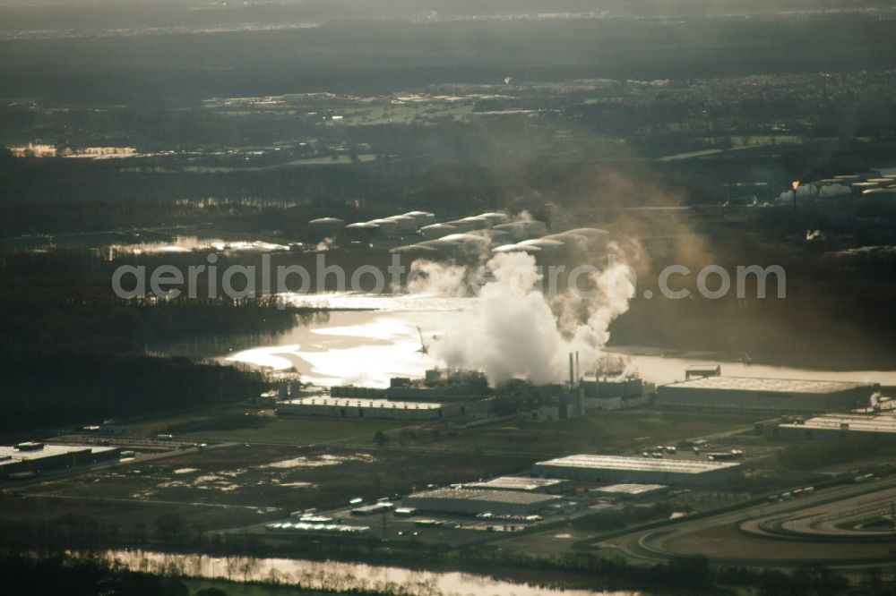 Aerial photograph Wörth am Rhein - Industrial and commercial area Oberwald in Woerth am Rhein in the state Rhineland-Palatinate