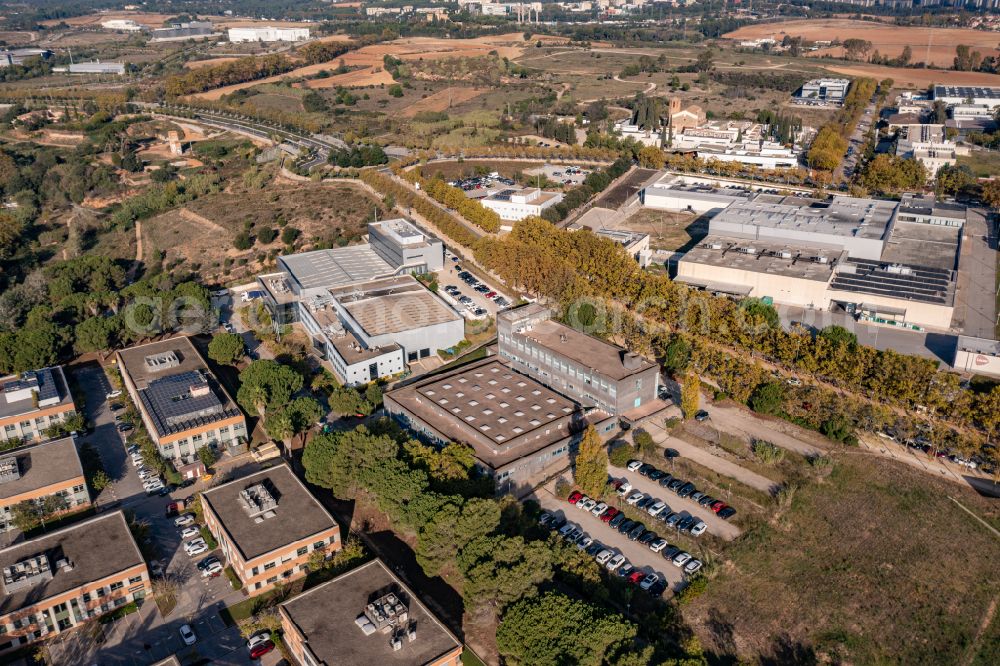 Cerdanyola del Valles from above - Industrial and commercial area Parc TecnolA?gic del VallA?s in Cerdanyola del Valles in Catalunya - Katalonien, Spain