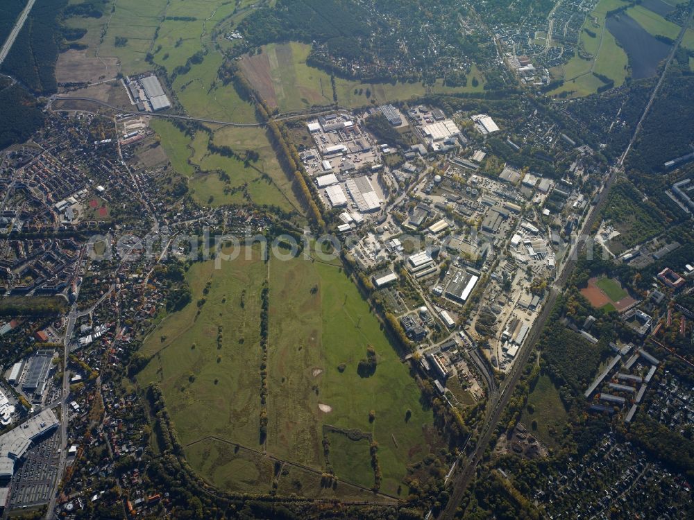 Aerial photograph Potsdam - Industrial and commercial area Potsdam Sued in Potsdam in the state Brandenburg