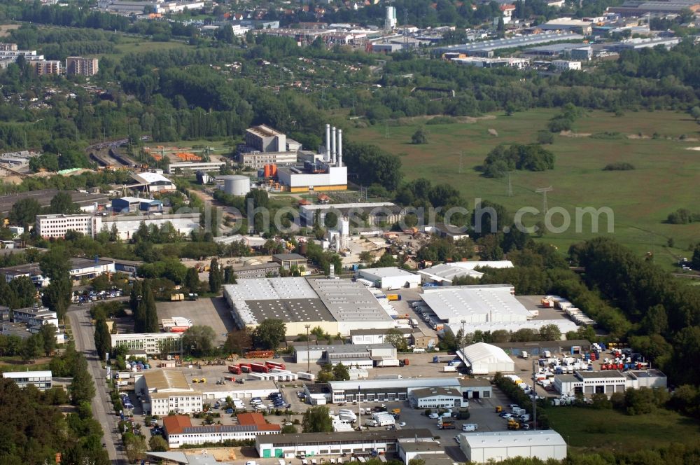 Potsdam from the bird's eye view: Industry and business park Potsdam-South