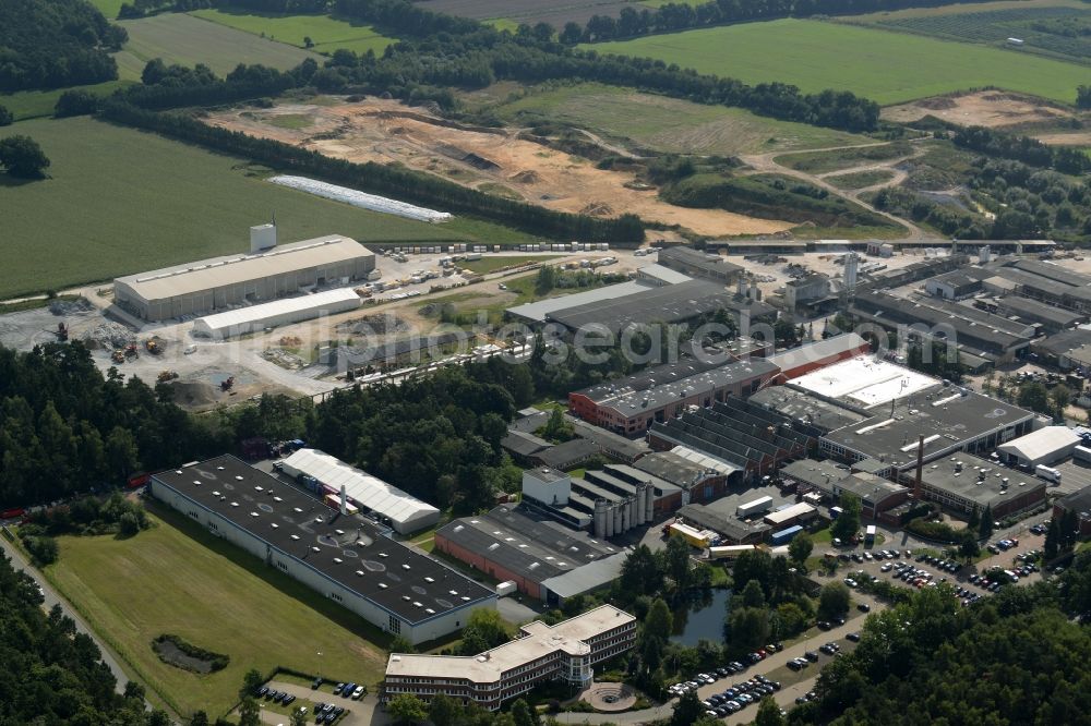 Rehburg from the bird's eye view: Industrial and commercial area in Rehburg in the state Lower Saxony