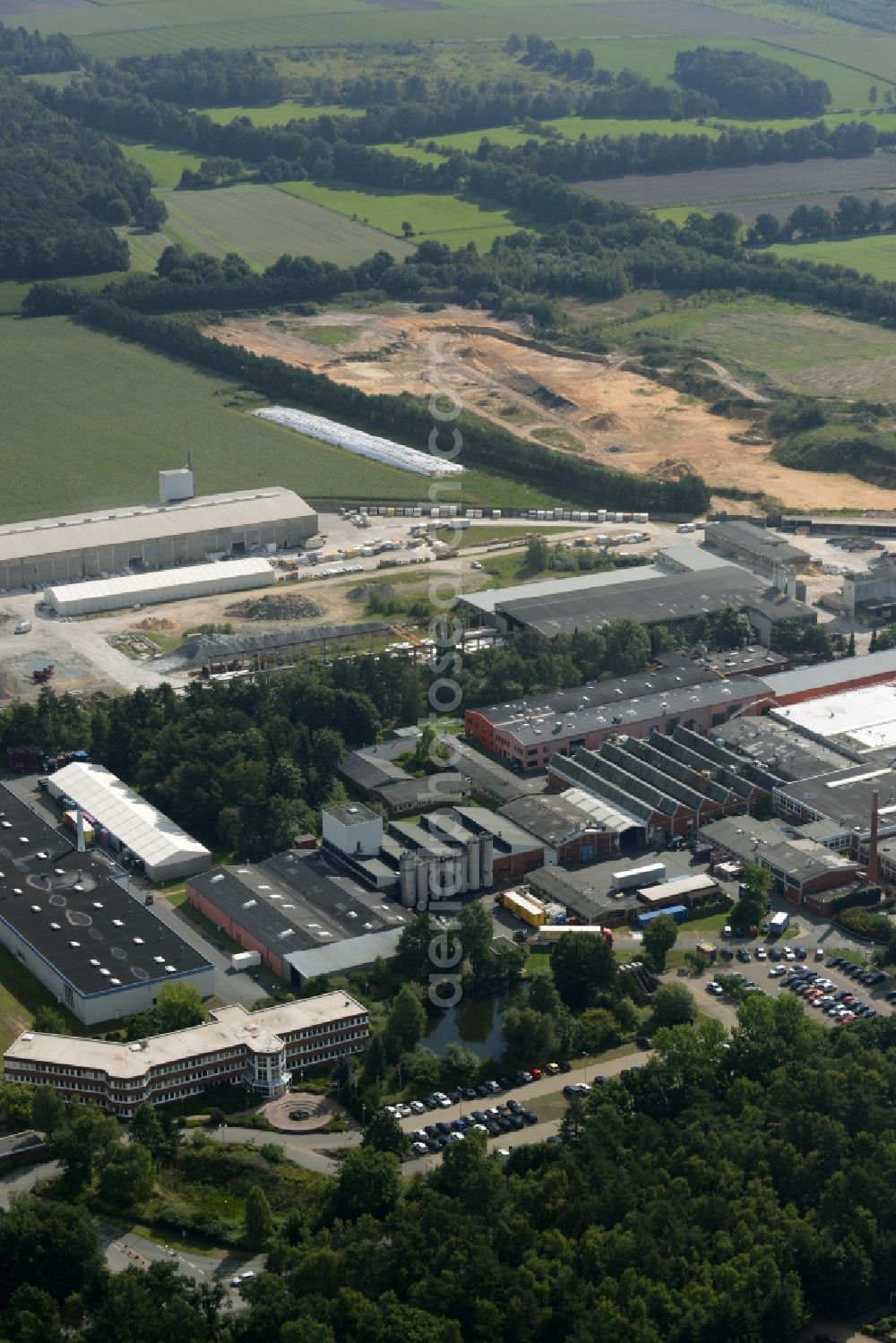 Aerial photograph Rehburg - Industrial and commercial area in Rehburg in the state Lower Saxony