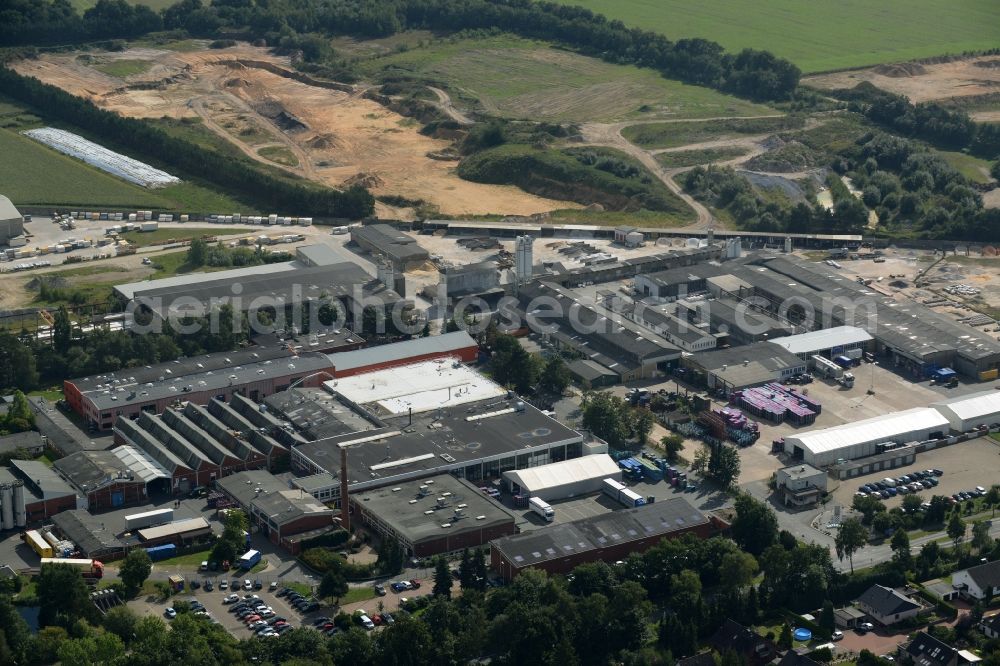 Rehburg from above - Industrial and commercial area in Rehburg in the state Lower Saxony