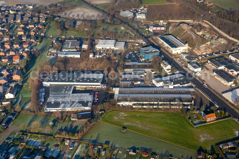 Aerial photograph Hamm - Industrial and commercial area along Roemerstrasse in the Bockum-Hoevel part of Hamm in the state of North Rhine-Westphalia