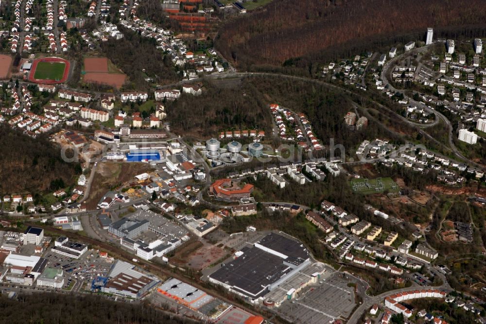 Saarbrücken from above - Industrial and commercial area in Saarbruecken in the state Saarland