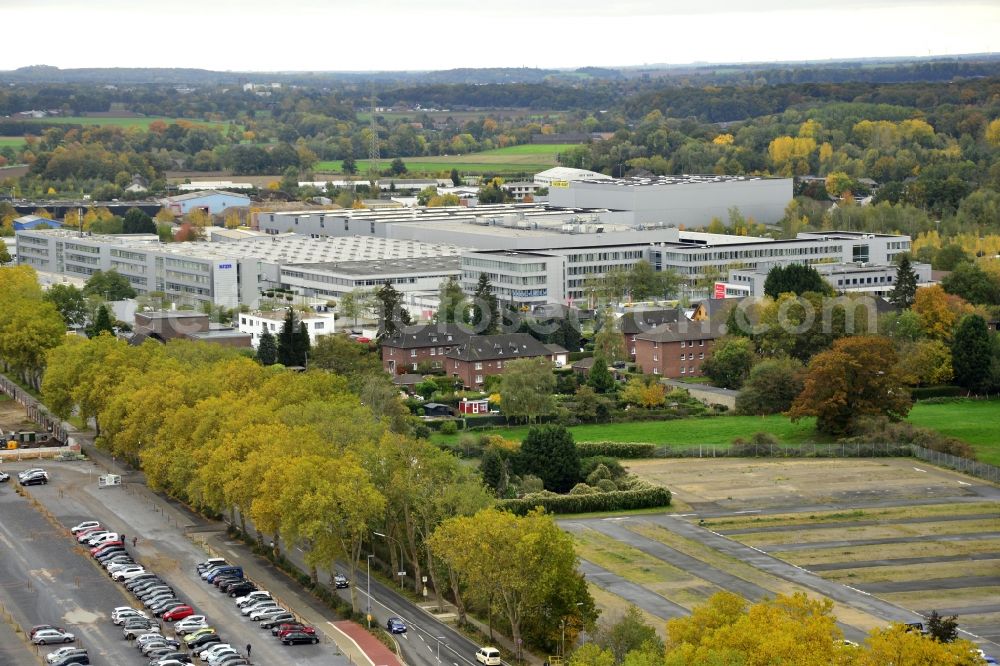 Aerial photograph Kamp-Lintfort - Industrial and commercial area on Suedstrasse in Kamp-Lintfort in the state North Rhine-Westphalia, Germany