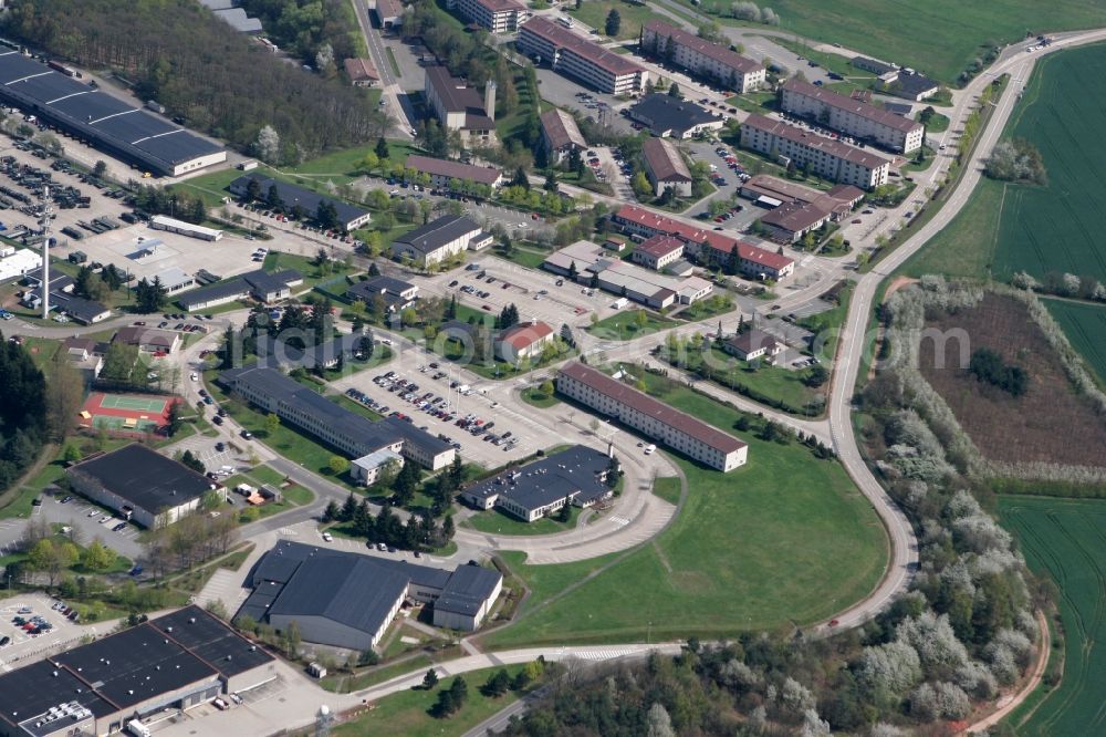 Aerial photograph Sembach - Industrial and commercial area in Sembach in Rhineland-Palatinate. On the site of the former military airfield of the business park Sembach was born with an area of 226 hectares