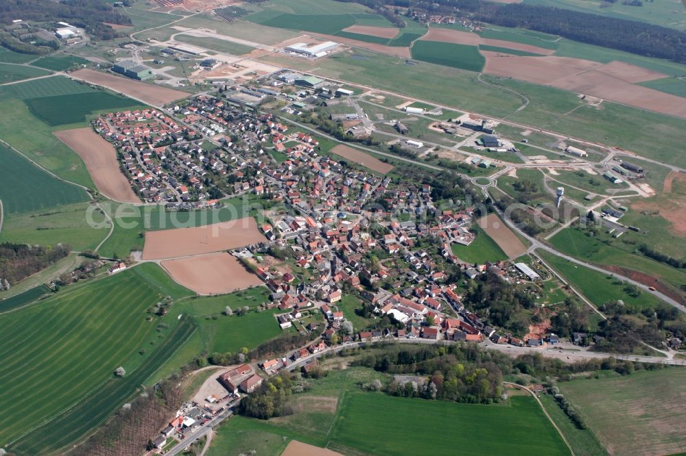 Sembach from above - Industrial and commercial area in Sembach in Rhineland-Palatinate. On the site of the former military airfield of the business park Sembach was born with an area of 226 hectares