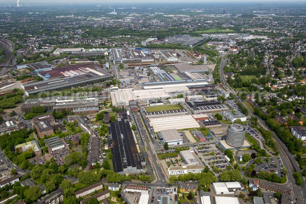 Mülheim an der Ruhr from the bird's eye view: Industrial and commercial area Siemens AG in Muelheim an der Ruhr in the state North Rhine-Westphalia