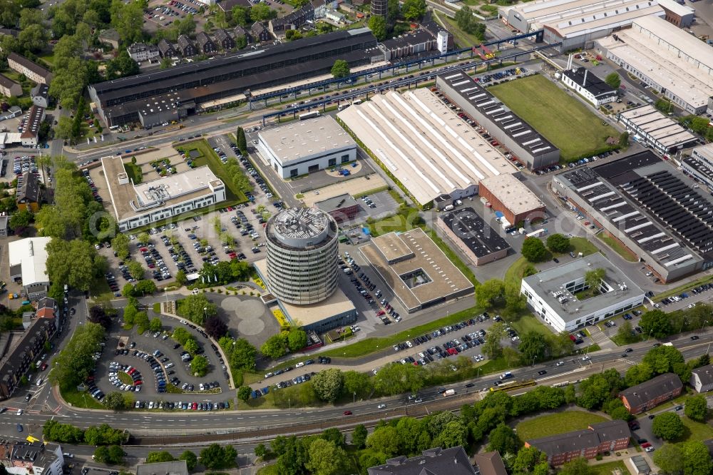 Mülheim an der Ruhr from above - Industrial and commercial area Siemens AG in Muelheim an der Ruhr in the state North Rhine-Westphalia