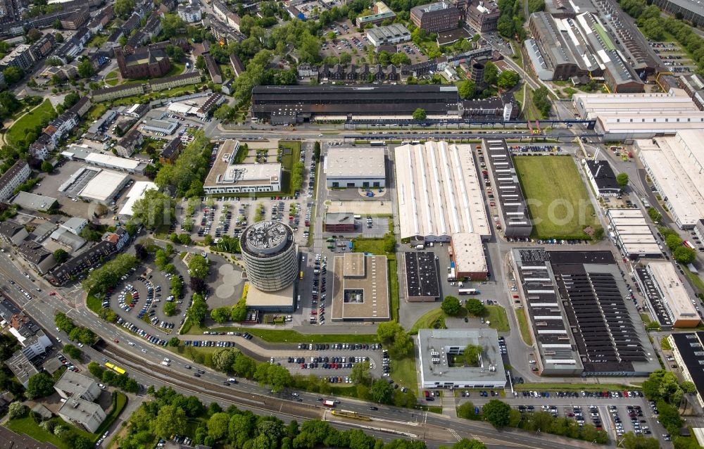 Mülheim an der Ruhr from the bird's eye view: Industrial and commercial area Siemens AG in Muelheim an der Ruhr in the state North Rhine-Westphalia