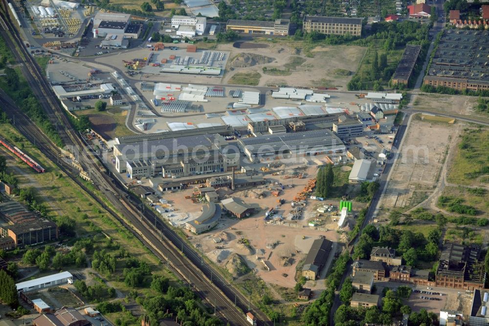 Magdeburg from above - Industrial and commercial area SKET in Magdeburg in the state Saxony-Anhalt