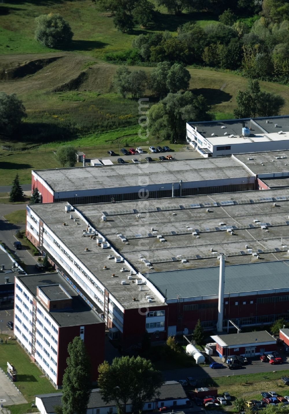 Aerial image Berlin - Industrial and commercial area at Boxberger street in the district Marzahn in Berlin