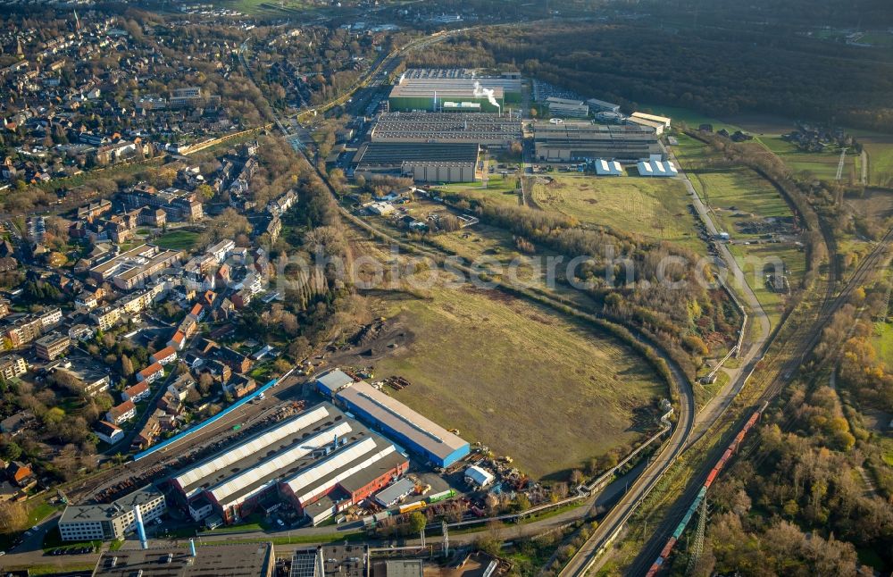 Aerial photograph Oberhausen - Industrial and commercial area on Steinbrinkstrasse in Oberhausen in the state of North Rhine-Westphalia