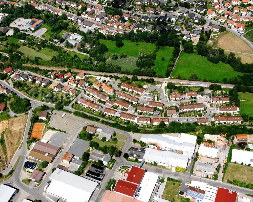 Aerial image Stetten a.H. - Industrial and commercial area in Stetten a.H. in the state Baden-Wuerttemberg, Germany