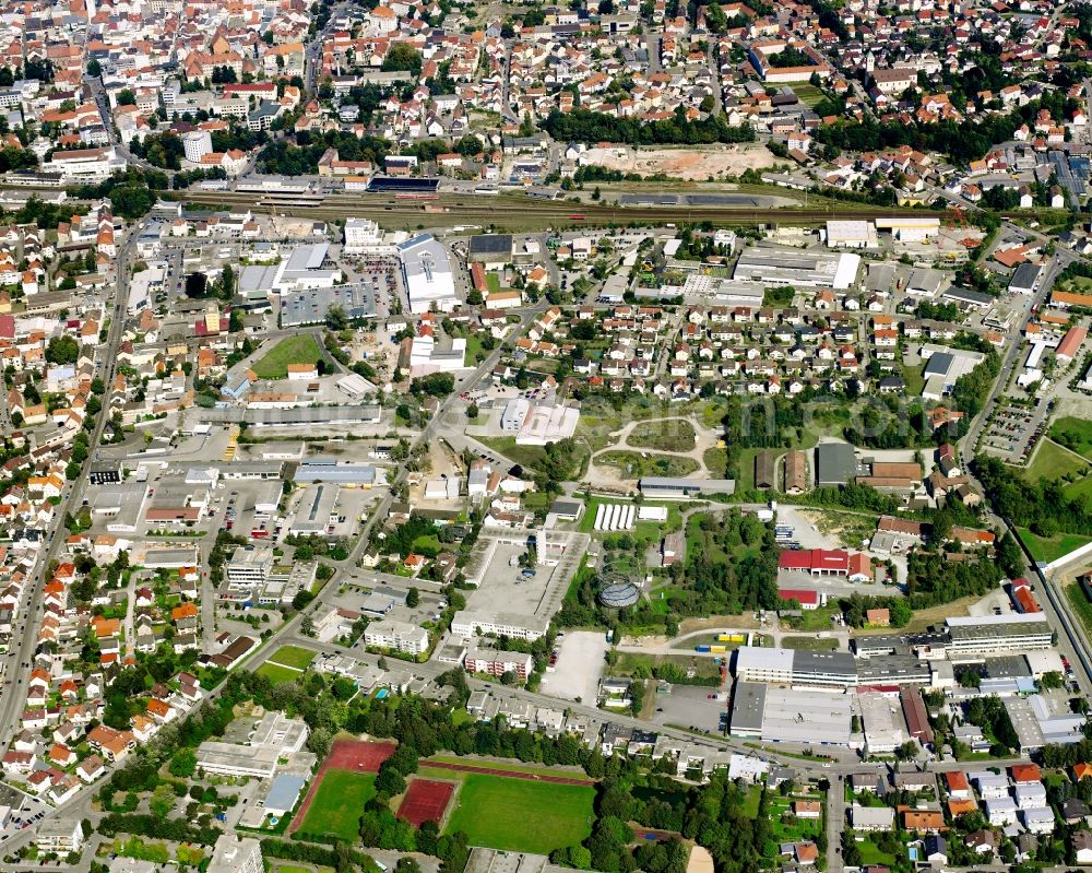 Aerial photograph Straubing - Industrial and commercial area in Straubing in the state Bavaria, Germany