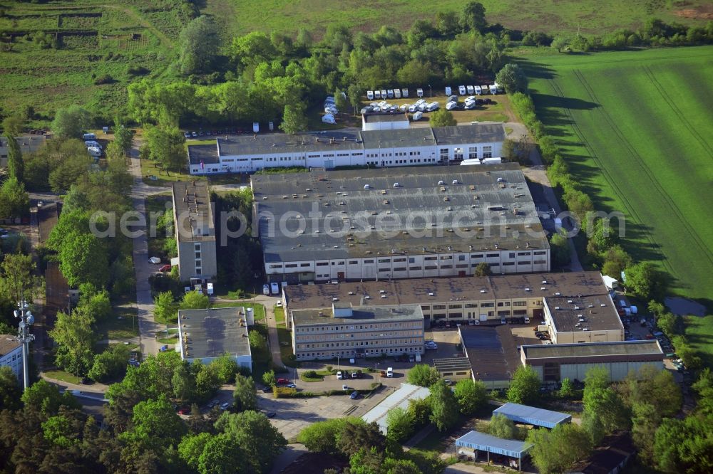 Stahnsdorf from above - Industrial and commercial area Techno-Park in Stahnsdorf in the state Brandenburg