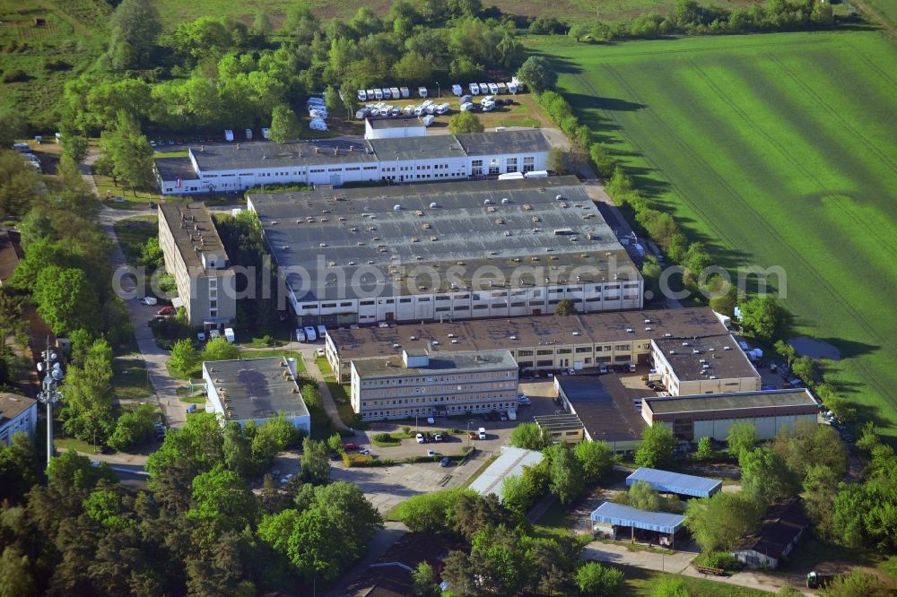 Aerial image Stahnsdorf - Industrial and commercial area Techno-Park in Stahnsdorf in the state Brandenburg