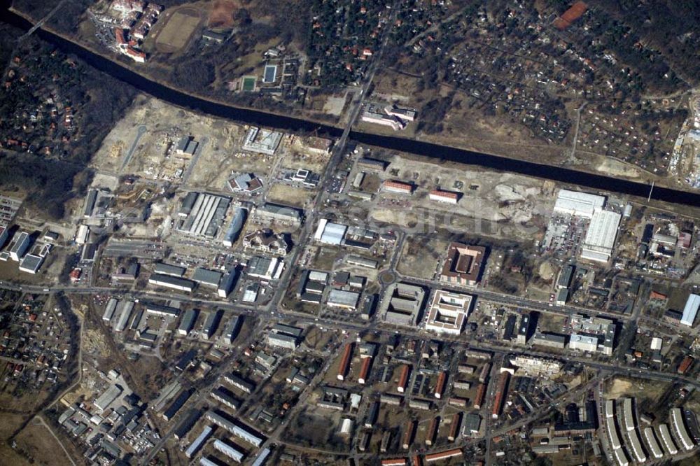 TELTOW / BRANDENBURG from above - Industrie- und Gewerbegebiet in Teltow. 1995