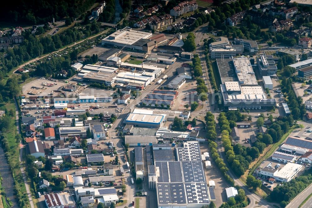 Aerial image Waldkirch - Industrial and commercial area Waldkirch in Waldkirch in the state Baden-Wurttemberg, Germany