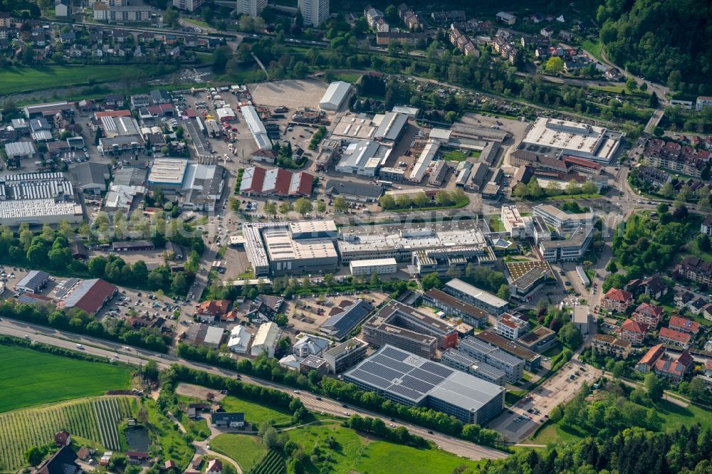 Aerial image Waldkirch - Industrial and commercial area Sued West in Waldkirch in the state Baden-Wurttemberg, Germany