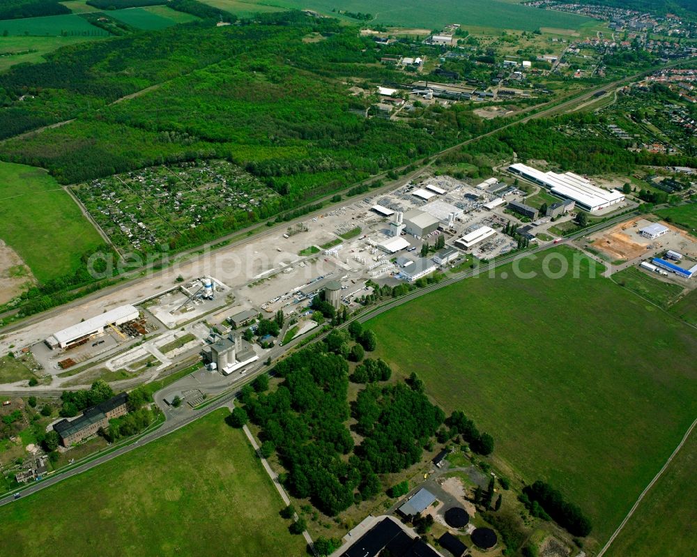 Aerial photograph Coswig (Anhalt) - Industrial and commercial area Am Wasserturm in the district Serno in Coswig (Anhalt) in the state Saxony-Anhalt, Germany