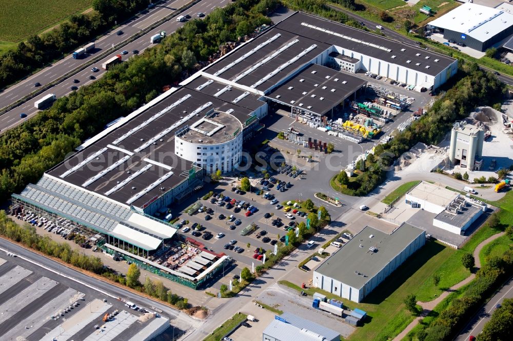 Weinsberg from the bird's eye view: Industrial and commercial area Am Autobahnkreuz in Weinsberg in the state Baden-Wurttemberg, Germany