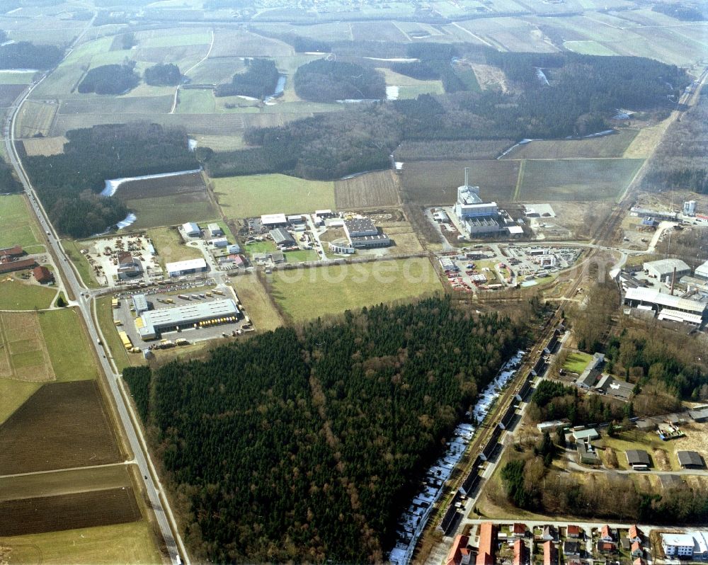 Aerial photograph Weißenhorn - Industrial and commercial area Suedlicher Eschach in Weissenhorn in the state Bavaria, Germany