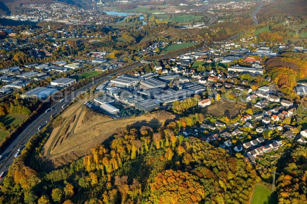 Aerial photograph Wetter (Ruhr) - Industrial and commercial area Schmandbruch in Wetter (Ruhr) in the state North Rhine-Westphalia