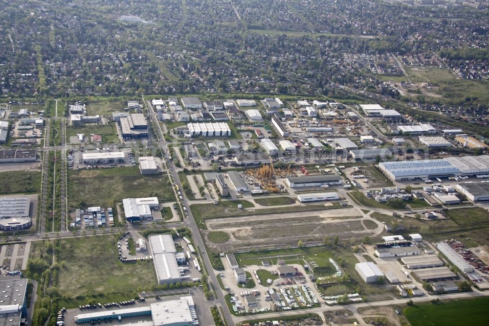 Dahlwitz Hoppegarten from above - Industrial and business park Dahlwitz in Brandenburg