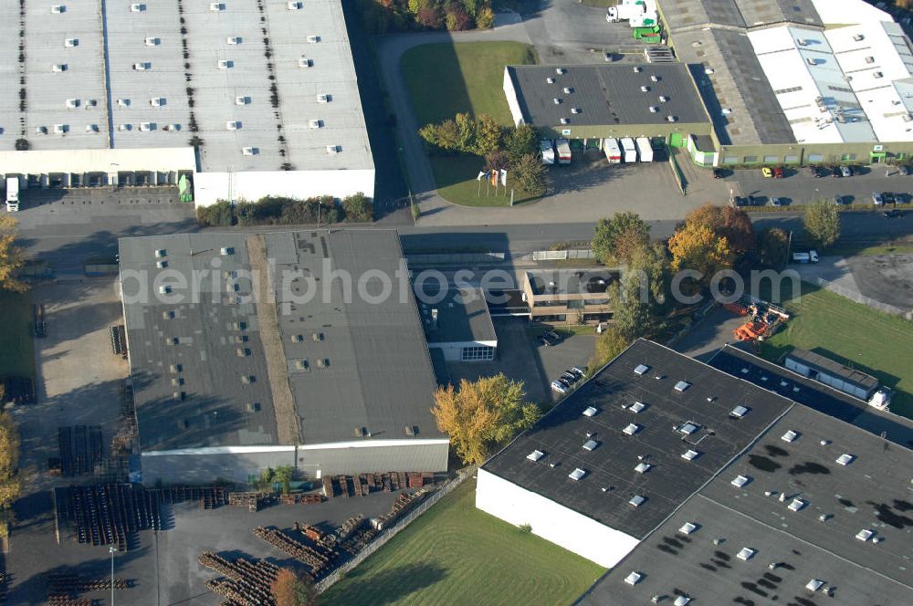 Bönen from the bird's eye view: Industrie-Lagerhalle an der Rudolf-Diesel-Strasse 10 in 59199 Bönen - ein Projekt der Unternehmensgruppe Markus Gerold.