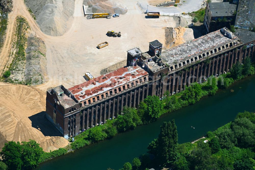 Hannover from above - Industrial ruin Conti on Kanalstrasse in the district of Linden-Limmer in Hanover in the state of Lower Saxony, Germany