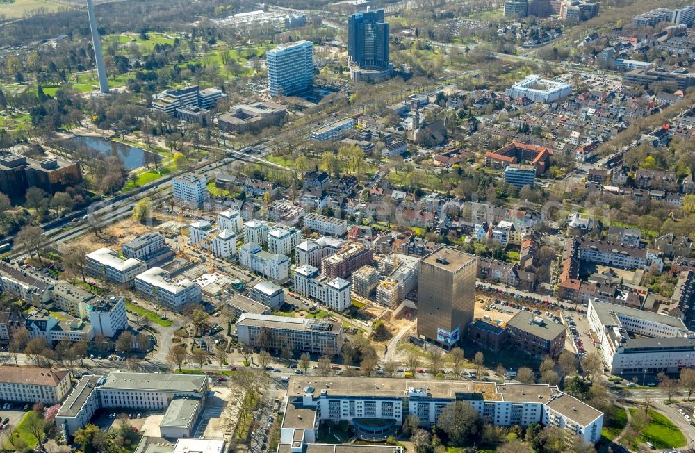 Aerial photograph Dortmund - Demolition work on the site of the Industry- ruins Kronenturm of ehemaligen Kronen- Brauerei on Maerkische Strasse in Dortmund in the state North Rhine-Westphalia, Germany