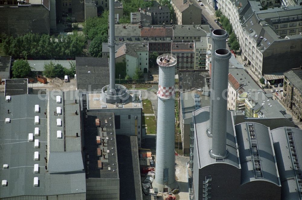 Berlin Mitte from the bird's eye view: Area of the former heat and power station Mitte at Koepenicker Strasse in the district Mitte in Berlin