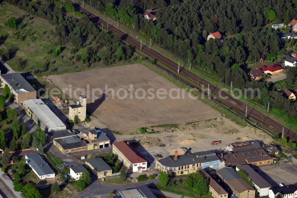 Britz from the bird's eye view: View of an industrial fallow area in Britz ( near Eberswalde ) in the state of Brandenburg