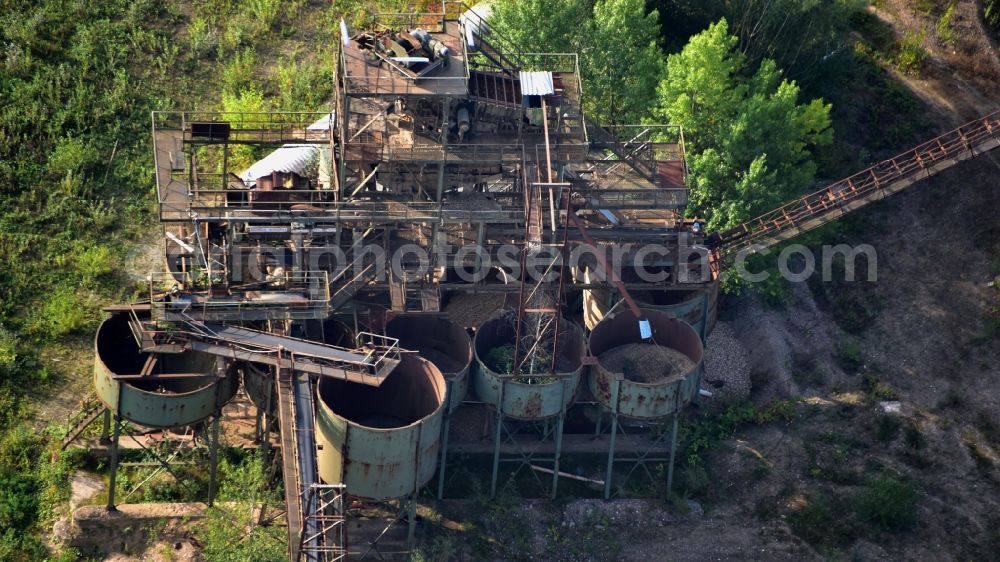 Aerial image Neuwied - Industrial wasteland at Steinsee in the state Rhineland-Palatinate, Germany