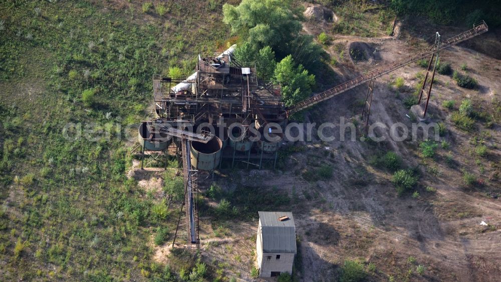 Aerial photograph Neuwied - Industrial wasteland at Steinsee in the state Rhineland-Palatinate, Germany